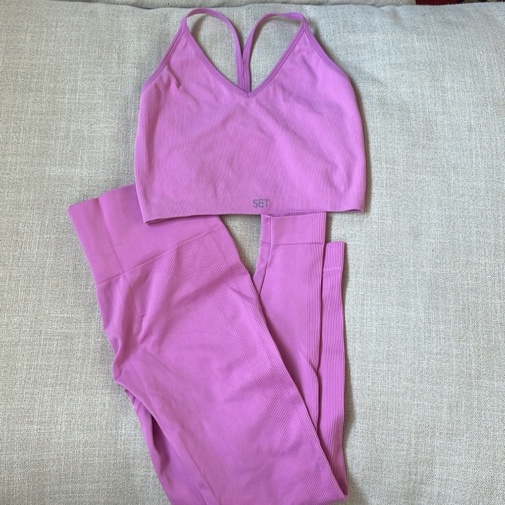 Set Active Pink Leggings + Top set!